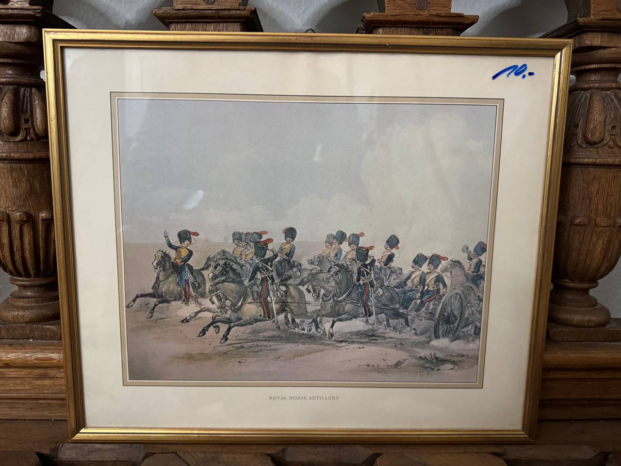 Royal Horse Artillery – Kolorierte Lithografie, britische Kavallerie-Artillerie im Galopp