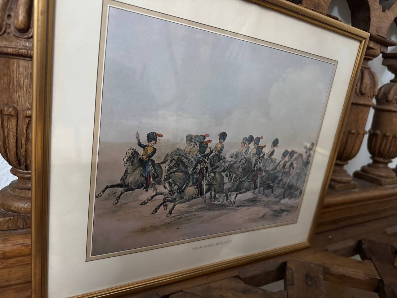 Royal Horse Artillery – Kolorierte Lithografie, britische Kavallerie-Artillerie im Galopp — Kontext