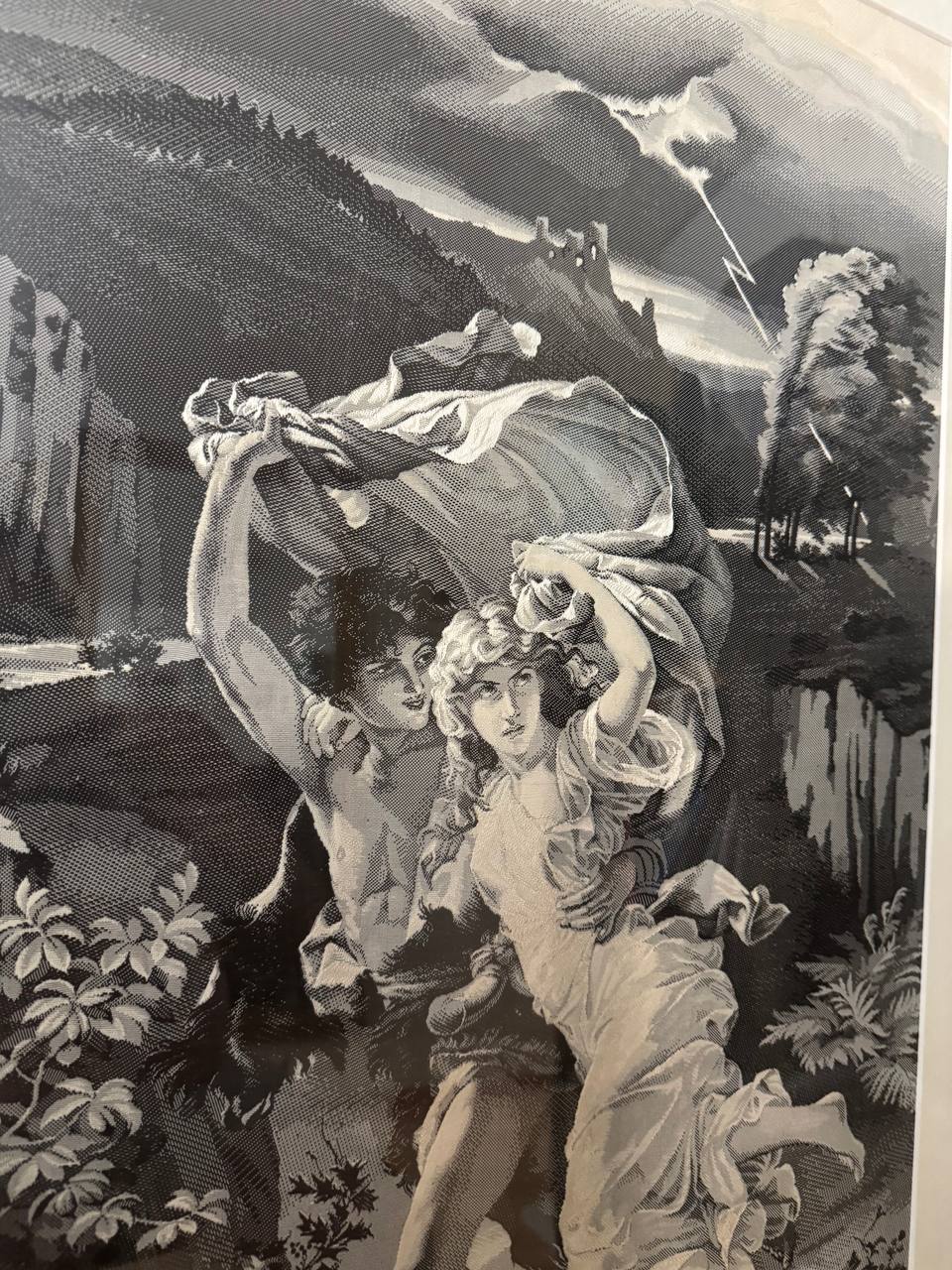La Tempête (Der Sturm) — gewebtes Seidenbild nach P. A. Cot — Kontext
