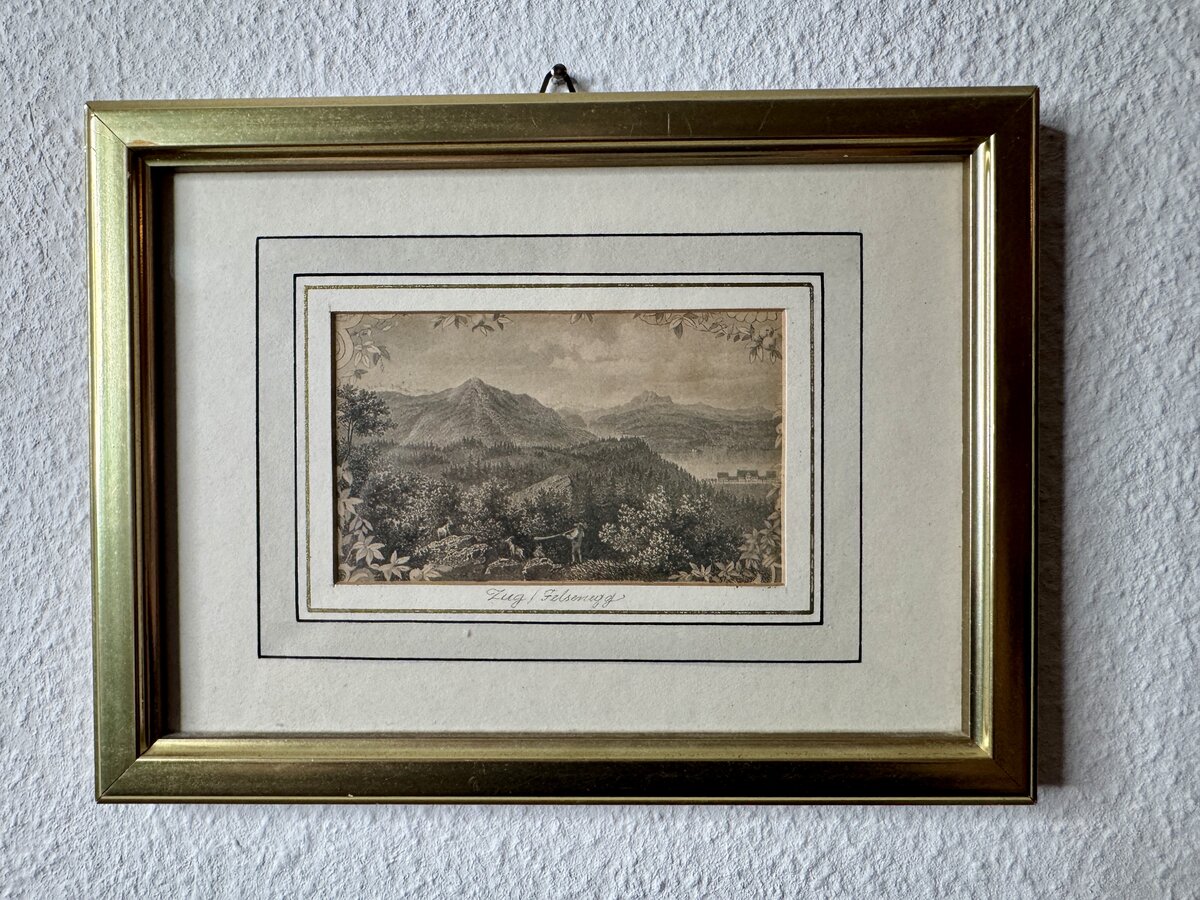 Zug / Felsenegg – Aussicht auf den Zugersee mit Rigi und Pilatus
