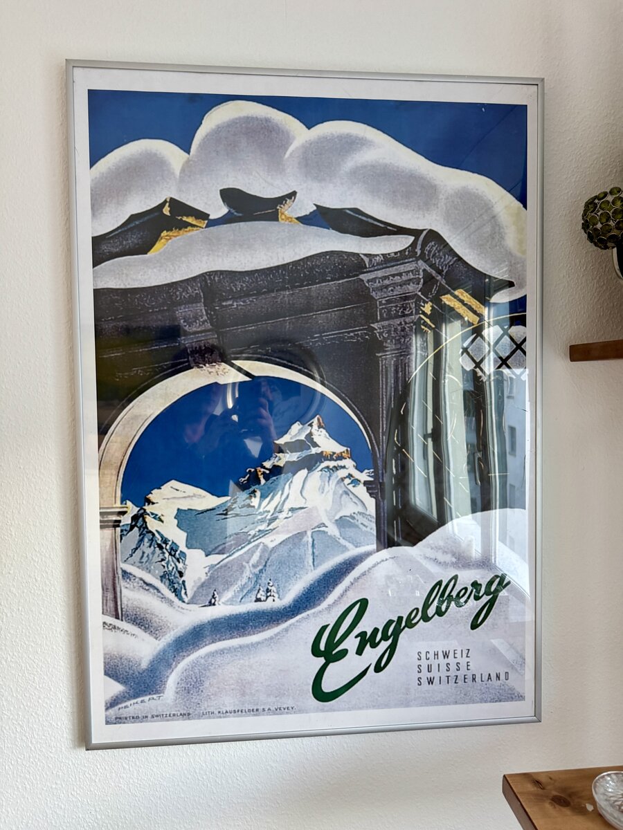 Engelberg – Winterliches Reproduktions-Plakat nach Martin Peikert (moderner Eigendruck)