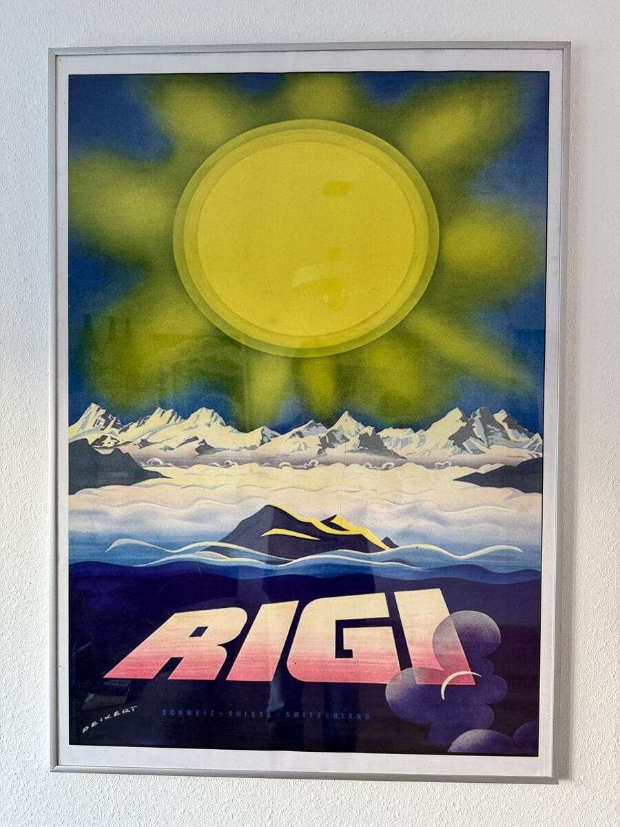 RIGI – Reproduktion eines Schweizer Tourismusplakats nach Martin Peikert (Eigendruck)