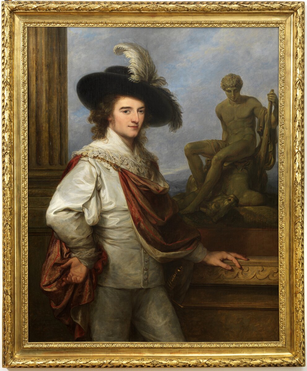 Bildnis des Joseph Johann Graf Fries mit Canovas Theseus und Minotaurus