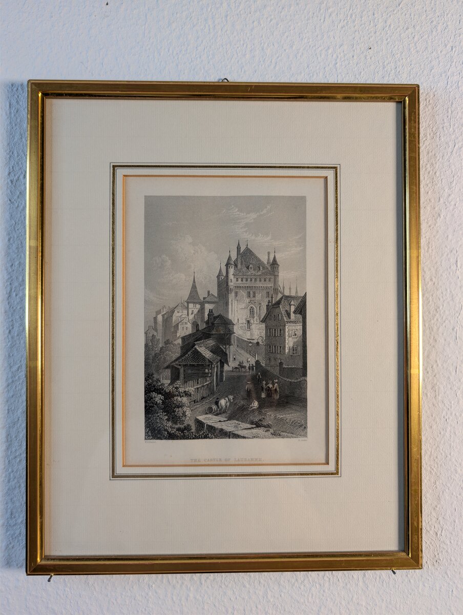 The Castle of Lausanne – Stahlstich nach W. H. Bartlett